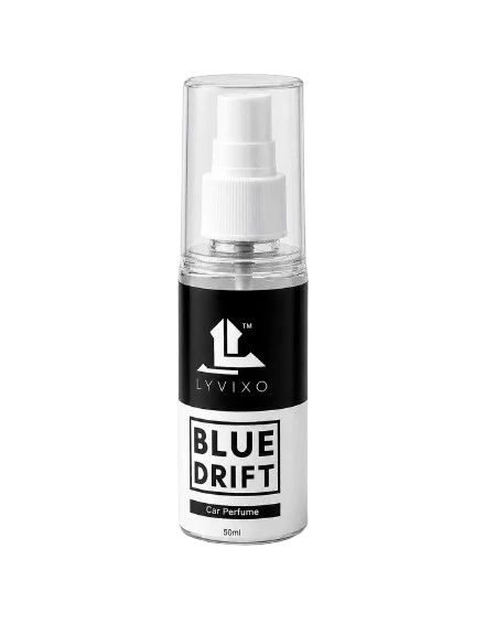 LYVIXO Blue Drift Premium Car Perfume 50ml — Aquatic Fragrance Spray Bottle